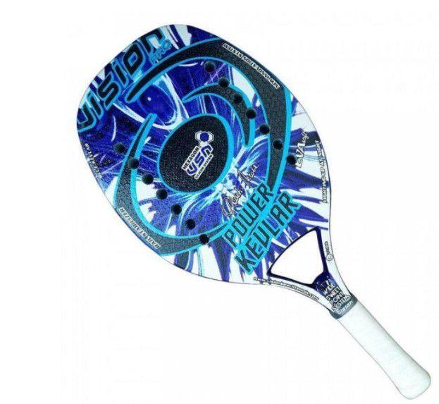 Raquete de Beach Tennis Vision Power Kevlar 2020 - Azul - Raquete
